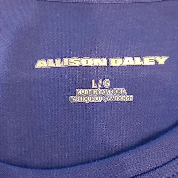 Allison Daley sz L/G sleeveless top with applique and sequins - Picture 6 of 7